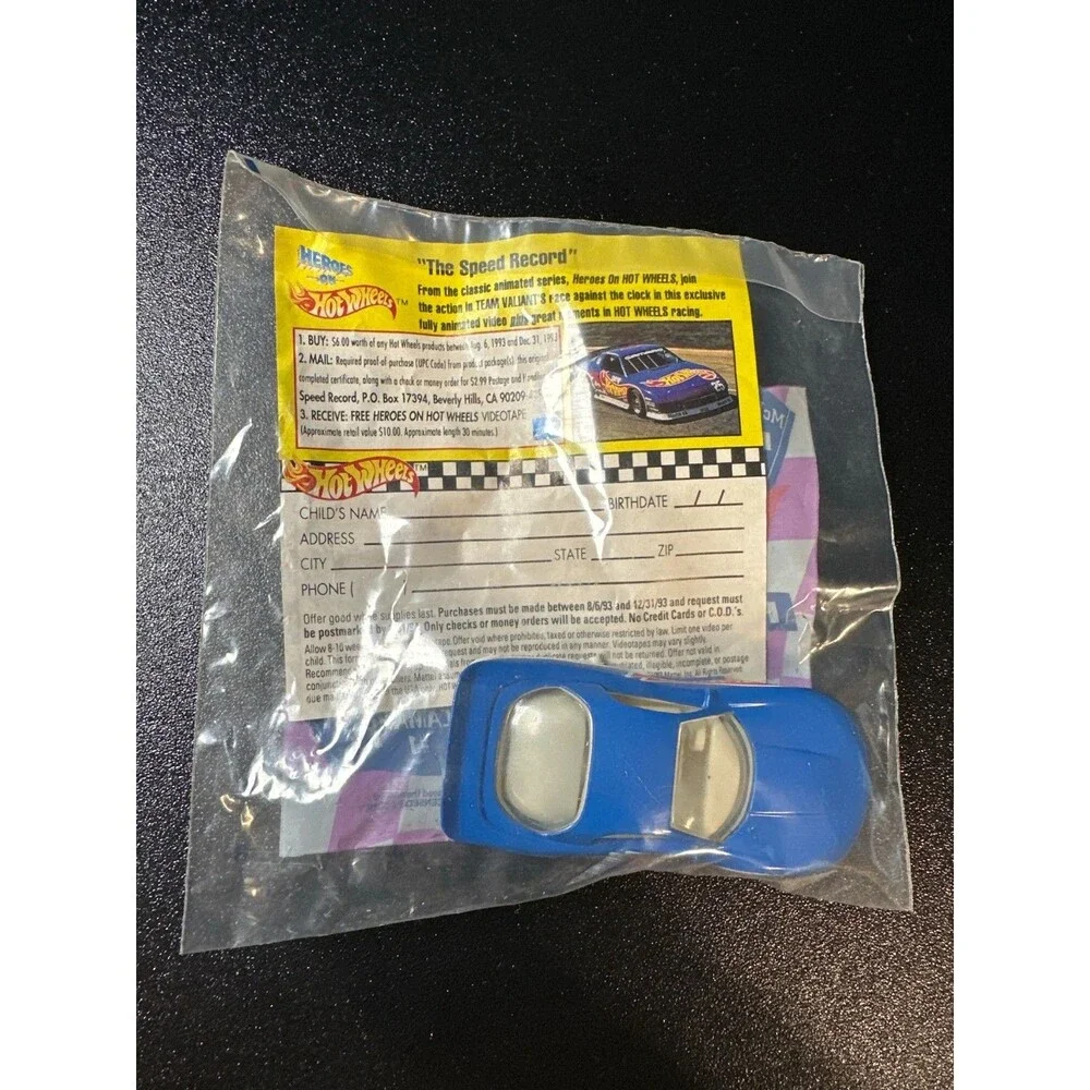 1993 McDonald's Hot Wheels Camaro #1 – Sealed Vintage Happy Meal Toy
